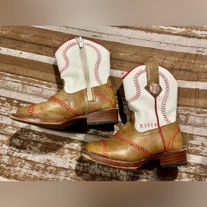 Boy’s Roper Baseball Design Western Cowboy Boots